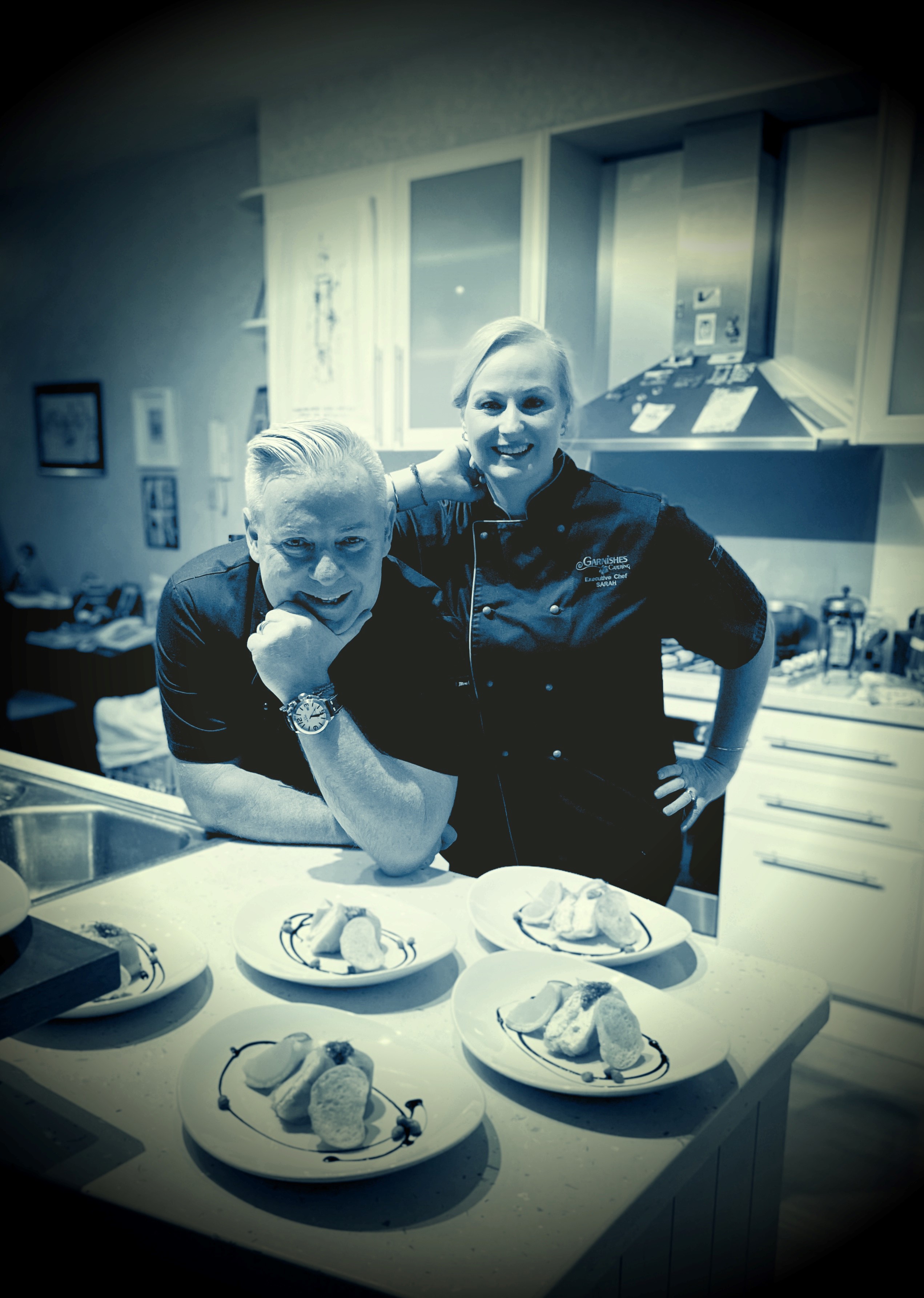 The Garnishes Catering team in the kitchen
